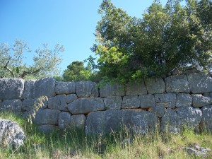 Mura in opera poligonale di Pelonga