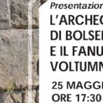 Sabato 25 maggio, ore 17.30, c/o S. Lorenzo Nuovo (VT),  presentazione del libro “L’archeologia  di Bolsena e il Fanum Voltumnae”.