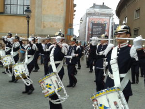 Stockholm - la banda militare a Slottbacken - lugl 2013